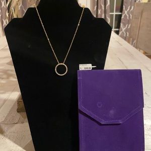 14K Gold 16 inch Circle Chain Diamond Necklace